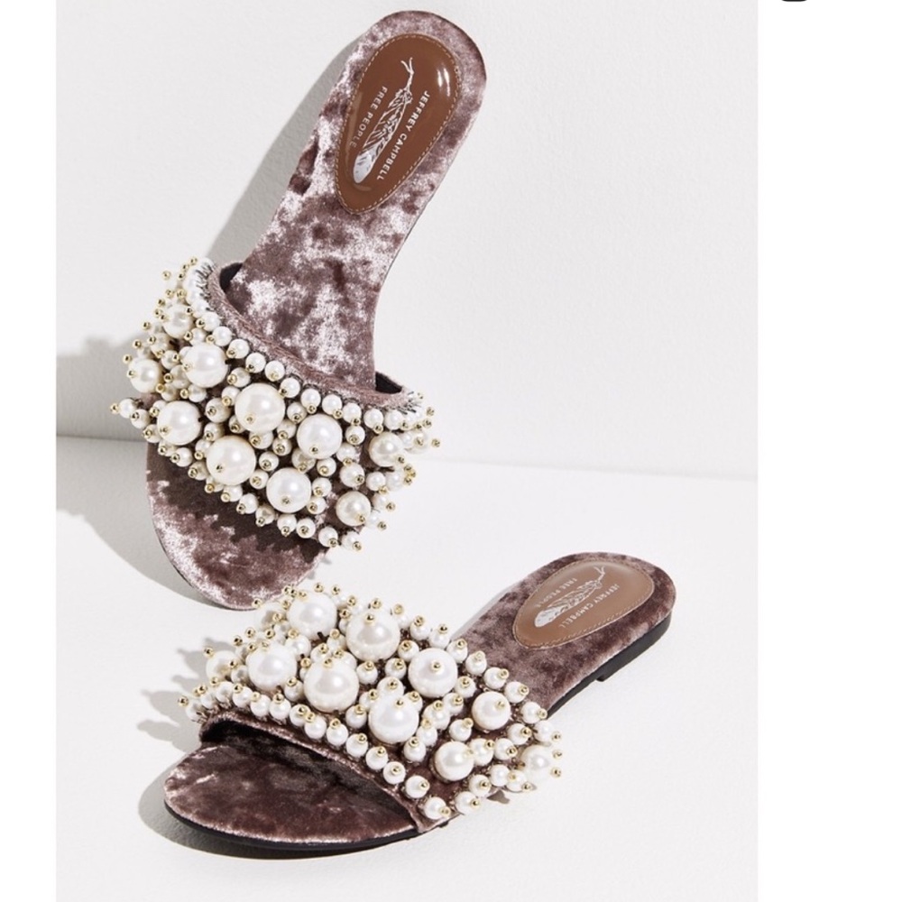 Jeffrey Campbell X Free People Pixie Pearl Slide Sandals 7